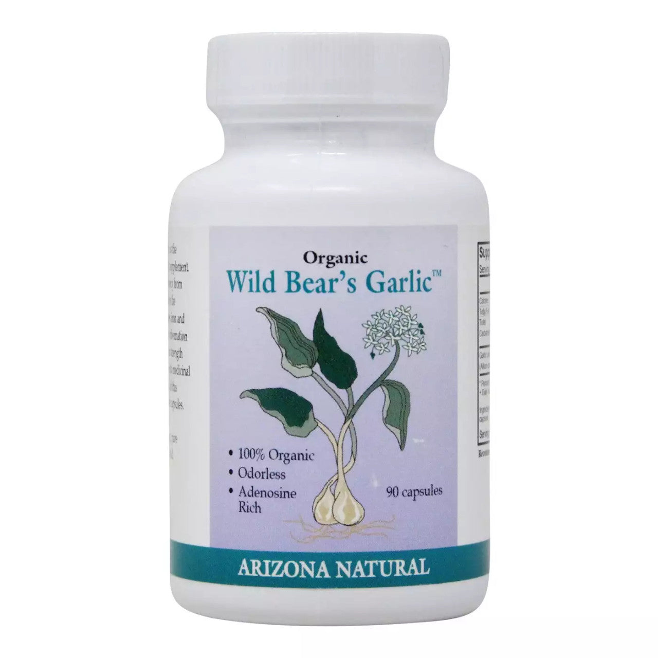 Arizona Natural Wild Bear Odorless Organic Garlic Capsules, 90 Ea